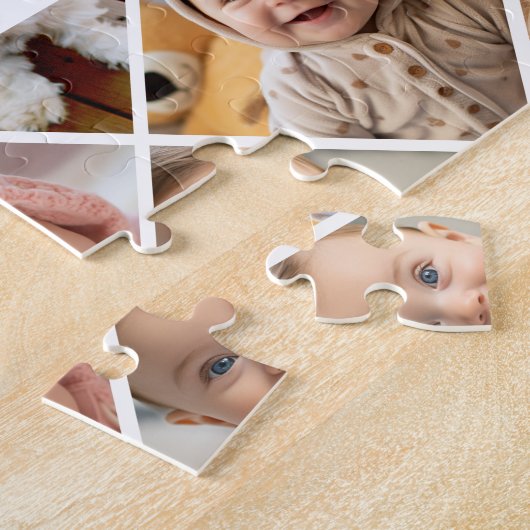 12 Photo Collage Modern Diamond Layout Black Puzzle (Seite)