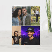 12 Photo Collage Personalized Custom Karte (Rückseite)