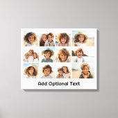 12 Photo Grid Collage - White - Mod Type Black Leinwanddruck (Vorderseite)