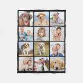 12 Picture Family Friends Pets Collage Fleecedecke (Vorderseite)