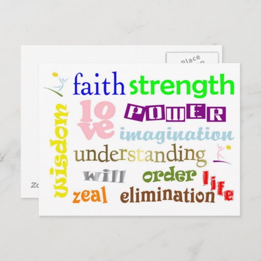 12 Power Design Postkarte (Vorne/Hinten)