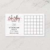 12" Quadrat Cake Cutting Guide 2x2 Event Servings Begleitkarte (Vorderseite)