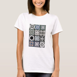 12 quadratische Fliesen T-Shirt