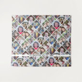 12 quadratisches Fotomaterial mit Text - weiß Wandteppich (Vorderseite (Horizontal))