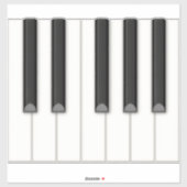 12 realistische Piano Keys Tilable Keyboard Mural Aufkleber (Blatt)