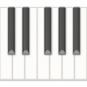 12 realistische Piano Keys Tilable Keyboard Mural Aufkleber (Vorderseite)