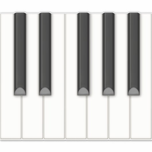 12 realistische Piano Keys Tilable Keyboard Mural Aufkleber (Vorderseite)