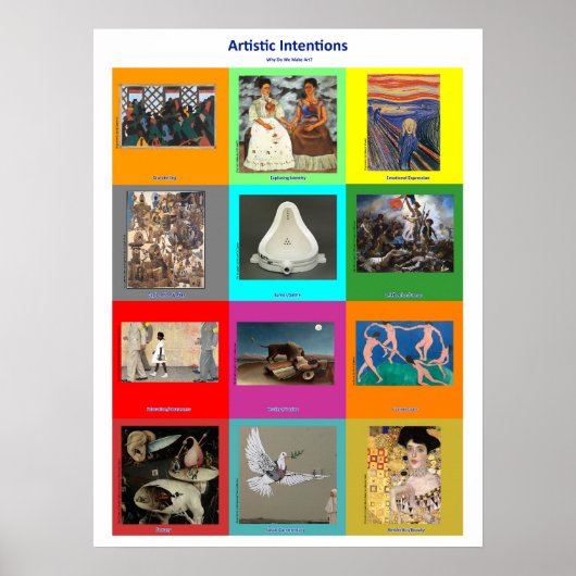 12 reasons artists make art poster (Vorne)