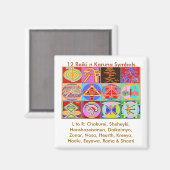 12 Reiki n Karuna Reiki Heilkonzepte Magnet (Vorderseite/Rückseite)