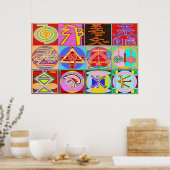 12 REIKI n KARUNA Symbole Poster (Küche)