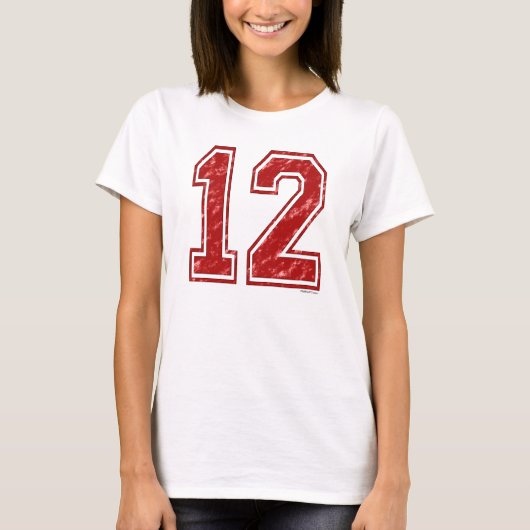 12 Rot-Gewohnheit Jersey T-Shirt (Vorderseite)
