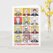 12 russische Komponisten Karte (Gelbe Blume)