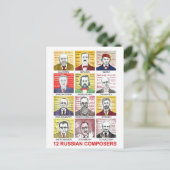 12 russische Komponisten Postkarte (Stehend Vorderseite)