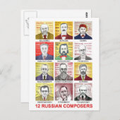 12 russische Komponisten Postkarte (Vorne/Hinten)