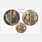 12" Rustikale Scheunenkatze Ziege Lamm Kalb Decoup Geschenkpapier Set (Vorderseite 2)