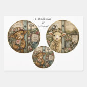 12" Rustikale Scheunenkatze Ziege Lamm Kalb Decoup Geschenkpapier Set (Vorderseite)