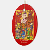 12 Schlagzeuger-Trommeln Keramikornament (Links)