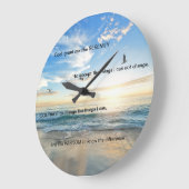 12 Schritt 12 Steps Beach Serenity Gebet Große Wanduhr (Winkel)