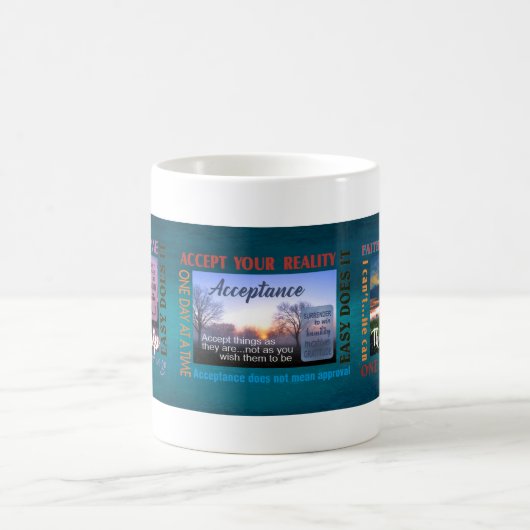 12 Schritt Recovery-Slogans 26 Kaffeetasse (Mittel)