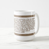 12 Schritt-Slogan-Tasse Kaffeetasse (VorderseiteRechts)