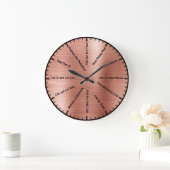 12-Schritte-Nüchternheits-Alkoholiker-Roségold-Wan Große Wanduhr (Zuhause)