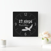 12 Schritte Quadratische Wanduhr (Zuhause)