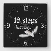 12 Schritte Quadratische Wanduhr (Vorderseite)