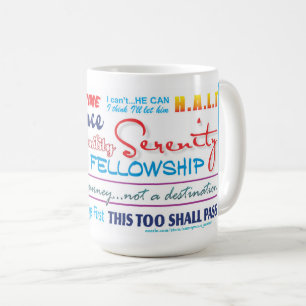 12-Schritte-Recovery-Slogans-Tasse 25z3 Kaffeetasse
