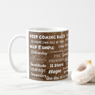12-Schritte-Recovery-Wörter & Slogans Kaffeetasse