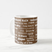 12-Schritte-Recovery-Wörter & Slogans Kaffeetasse (Vorderseite Links)
