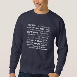 12-Schritte-Wiederherstellungsworte & Slogans Sweatshirt