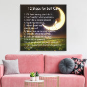 12 Schritte zur Selbstversorgung Leinwanddruck (Insitu (Wohnzimmer))