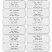 12 Script Guest Names Clear Address Labels (Vorderseite)