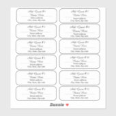 12 Script Guest Names Clear Address Labels (Blatt)