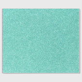 12 Seafoam Blue Glitzer Print Geschenkpapier (Flach)