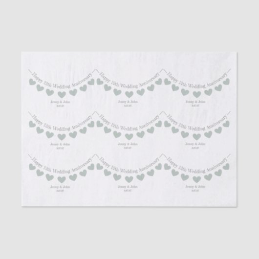 12./seidene Hochzeitjubiläumsjadeheft Seidenpapier (Vorderseite)