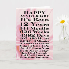 12. Seidenhochzeit Karte