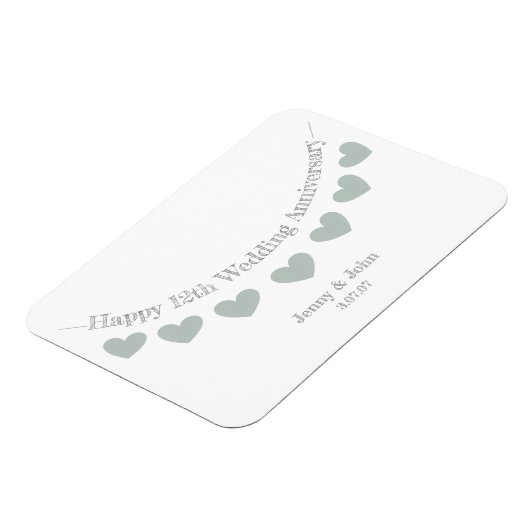 12. Seidenhochzeitgeschenk Magnet (Linke Seite)