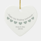 12. Silk Wedding Jubiläum Ehemann & Ehefrau Gesche Keramik Ornament (Hinten)