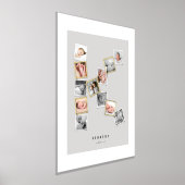 12 Snapshot Foto Collage Baby's Name Monogram K Foliendrucke (Ablage )