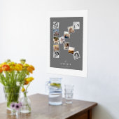 12 Snapshot Foto Collage Family Name Monogram K Foliendrucke (Ablage(Küche))