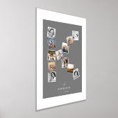 12 Snapshot Foto Collage Family Name Monogram K Foliendrucke (Ablage )