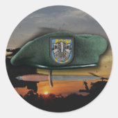 12. Spezialeinheiten sf. Green Berets Runder Aufkleber (Vorderseite)