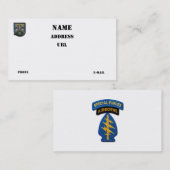 12. Spezialstreitkräfte Gruppe Grüne Berets Visitenkarte (Vorne/Hinten)