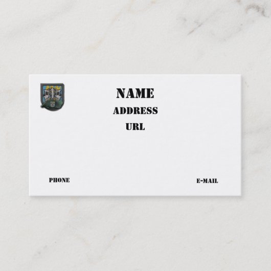 12. Spezialstreitkräfte Gruppe Grüne Berets Visitenkarte (Vorderseite)