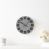 12 Spots - Black, White and Gray Runde Wanduhr (Zuhause)