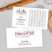 12" Square Cake 2x1 Portionen Schneidführer Begleitkarte