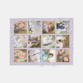 12 Square Foto Collage bearbeitbare Farbe Fleecedecke (Vorderseite (Horizontal))