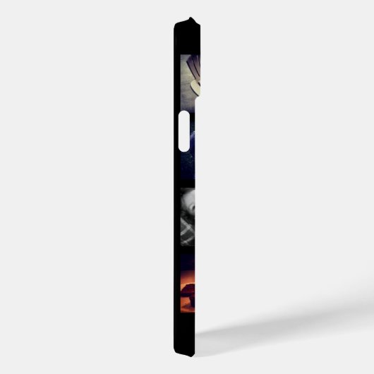 12 Square FotoCollage mit schwarzem Hintergrund Case-Mate iPhone Hülle (Rückseite / Rechts)