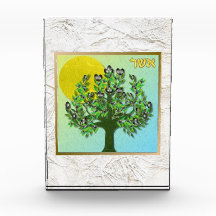 12 Stämme Israels Asher Art Akryllischer Block